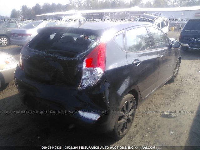 KMHCU5AE3FU233120 - 2015 HYUNDAI ACCENT GLS/SE BLACK photo 4