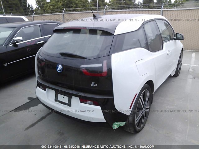 WBY1Z4C57FV278994 - 2015 BMW I3 REX WHITE photo 4