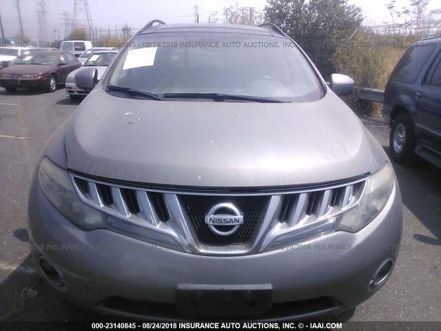 JN8AZ1MW6AW135016 - 2010 NISSAN MURANO S/SL/LE SILVER photo 6