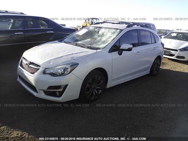 JF1GPAT60FG295249 - 2015 SUBARU IMPREZA SPORT WHITE photo 2