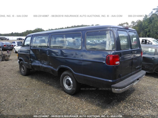 2B5WB35Z5YK148791 - 2000 DODGE RAM WAGON B3500 BLUE photo 3