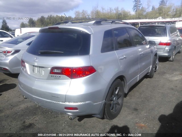 5J8TB18538A001468 - 2008 ACURA RDX TECHNOLOGY SILVER photo 4