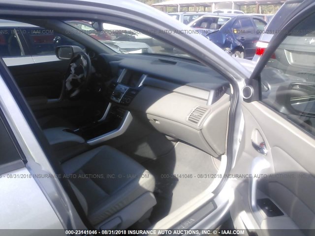 5J8TB18538A001468 - 2008 ACURA RDX TECHNOLOGY SILVER photo 5