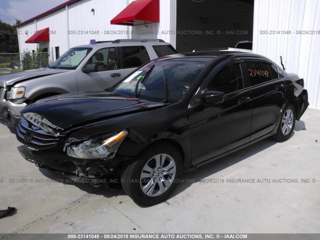 1HGCP2F6XCA038187 - 2012 HONDA ACCORD SE BLACK photo 2