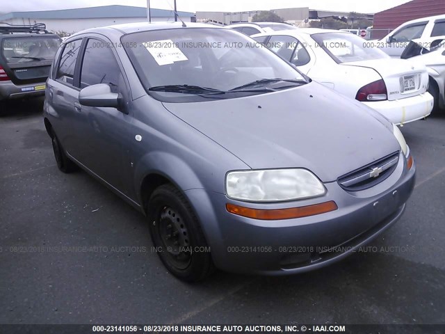 KL1TD66657B757143 - 2007 CHEVROLET AVEO LS GRAY photo 1