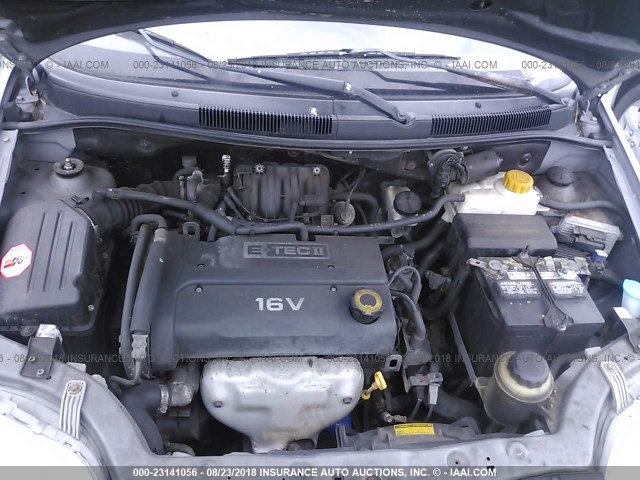 KL1TD66657B757143 - 2007 CHEVROLET AVEO LS GRAY photo 10