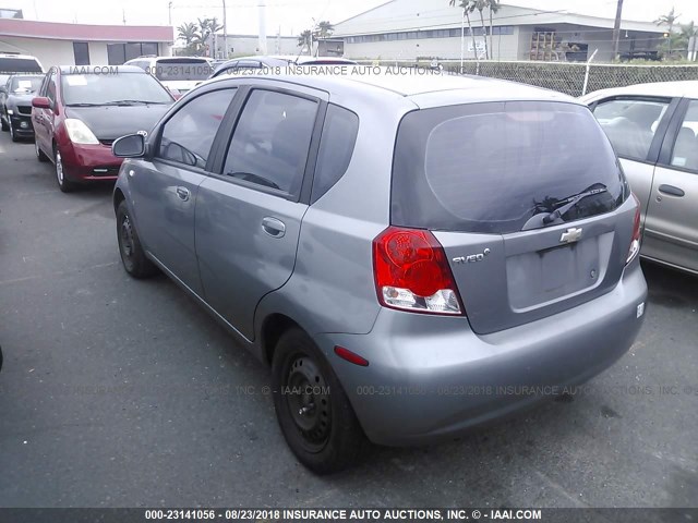 KL1TD66657B757143 - 2007 CHEVROLET AVEO LS GRAY photo 3