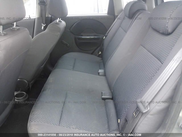 KL1TD66657B757143 - 2007 CHEVROLET AVEO LS GRAY photo 8
