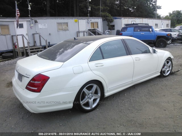 WDDNG8GB6AA321078 - 2010 MERCEDES-BENZ S 550 4MATIC WHITE photo 4