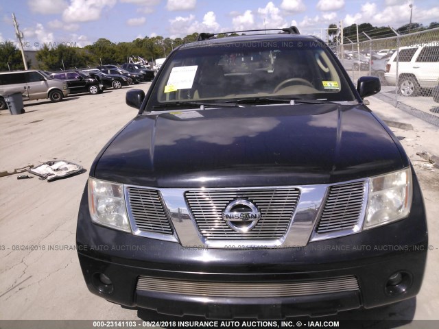 5N1AR18W17C609692 - 2007 NISSAN PATHFINDER LE/SE/XE BLACK photo 6