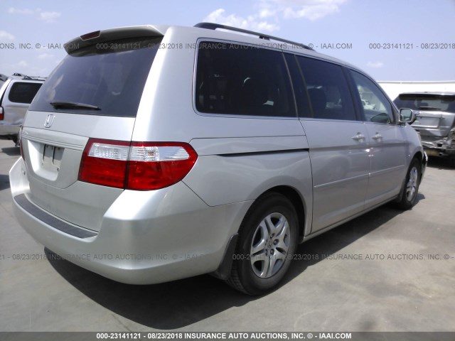 5FNRL38677B428863 - 2007 HONDA ODYSSEY EXL SILVER photo 4