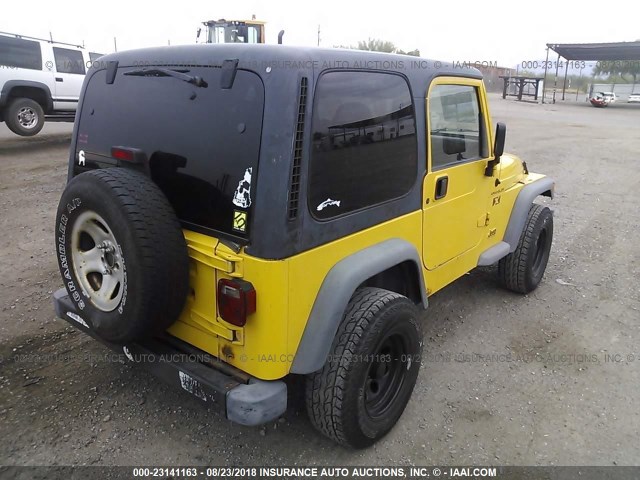 1J4FA39S32P741101 - 2002 JEEP WRANGLER / TJ X YELLOW photo 4