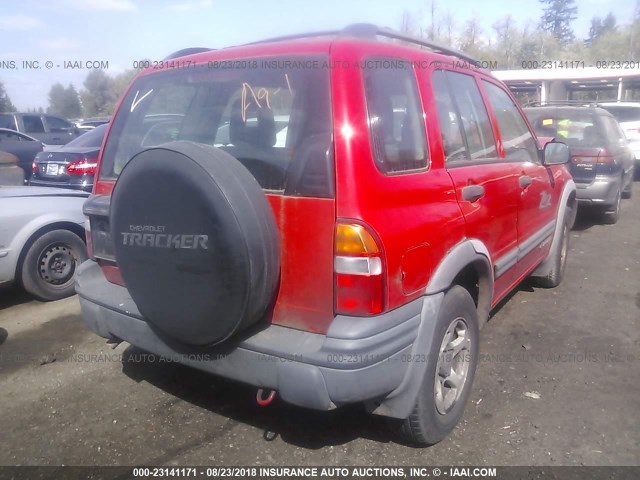 2CNBJ734626938751 - 2002 CHEVROLET TRACKER ZR2 RED photo 4