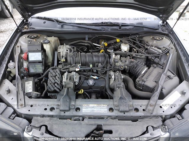 2G1WH52K349313501 - 2004 CHEVROLET IMPALA LS GRAY photo 10