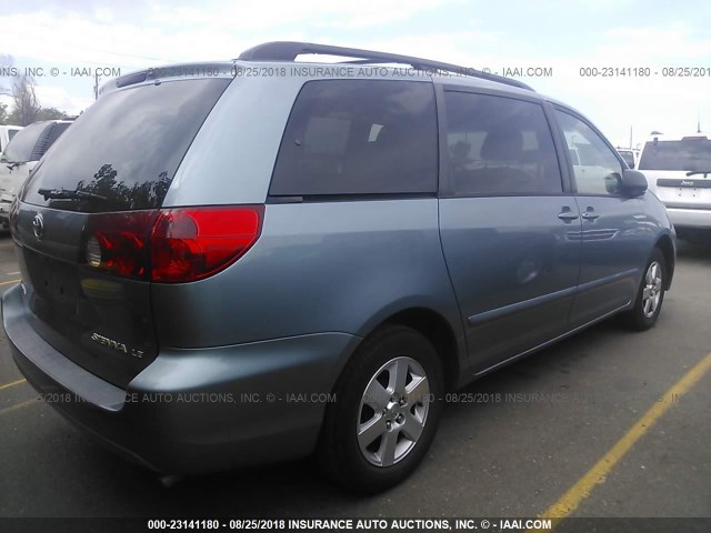 5TDZA23C86S530308 - 2006 TOYOTA SIENNA CE/LE BLUE photo 4