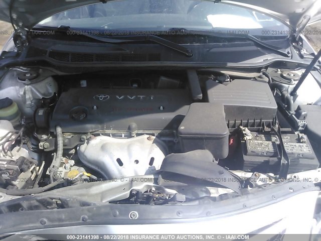 4T1BE46K48U250478 - 2008 TOYOTA CAMRY CE/LE/XLE/SE GRAY photo 10