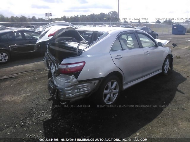 4T1BE46K48U250478 - 2008 TOYOTA CAMRY CE/LE/XLE/SE GRAY photo 4