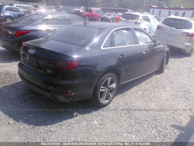 WAUENAF41JA143975 - 2018 AUDI A4 PREMIUM PLUS BLACK photo 4