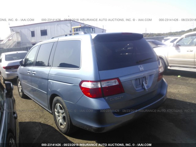 5FNRL38646B037894 - 2006 HONDA ODYSSEY EXL BLUE photo 3