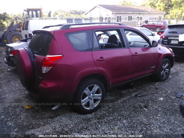 JTMBD32V876037893 - 2007 TOYOTA RAV4 SPORT RED photo 4