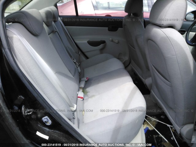 KMHCN46C17U073626 - 2007 HYUNDAI ACCENT BLACK photo 8