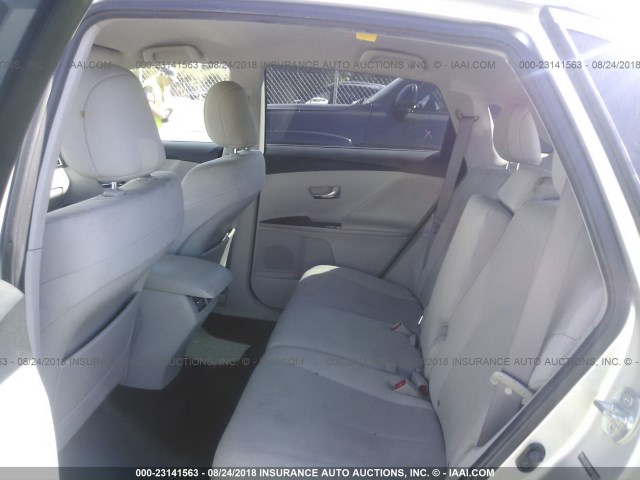 4T3ZE11A39U019205 - 2009 TOYOTA VENZA SILVER photo 8