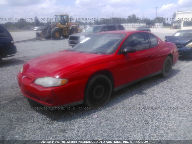 2G1WW12E7Y9384327 - 2000 CHEVROLET MONTE CARLO LS RED photo 2