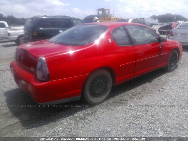 2G1WW12E7Y9384327 - 2000 CHEVROLET MONTE CARLO LS RED photo 4