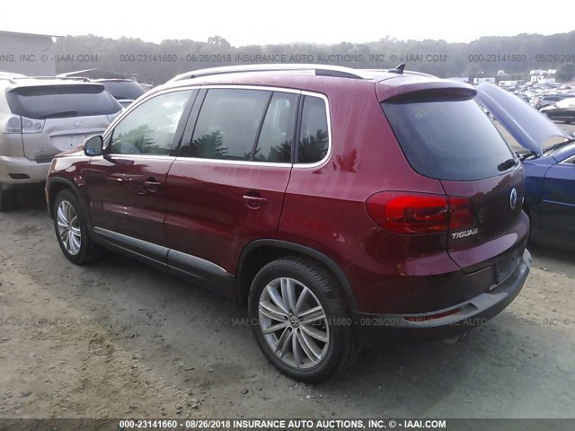 WVGBV3AXXEW090202 - 2014 VOLKSWAGEN TIGUAN S/SE/SEL/R-LINE RED photo 3