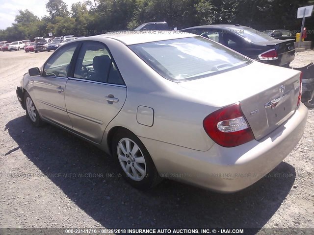 4T1BE30KX2U599560 - 2002 TOYOTA CAMRY LE/XLE/SE 米色 照片 3