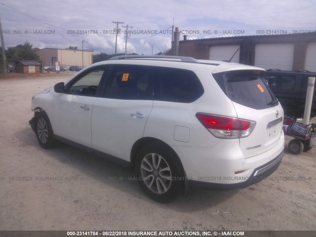 5N1AR2MN3EC735407 - 2014 NISSAN PATHFINDER S/SV/SL/PLATINUM WHITE photo 3