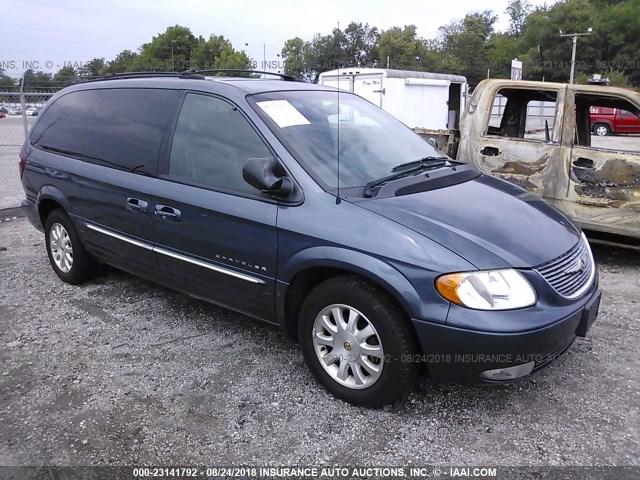 2C8GP54L91R152375 - 2001 CHRYSLER TOWN & COUNTRY LXI BLUE photo 1