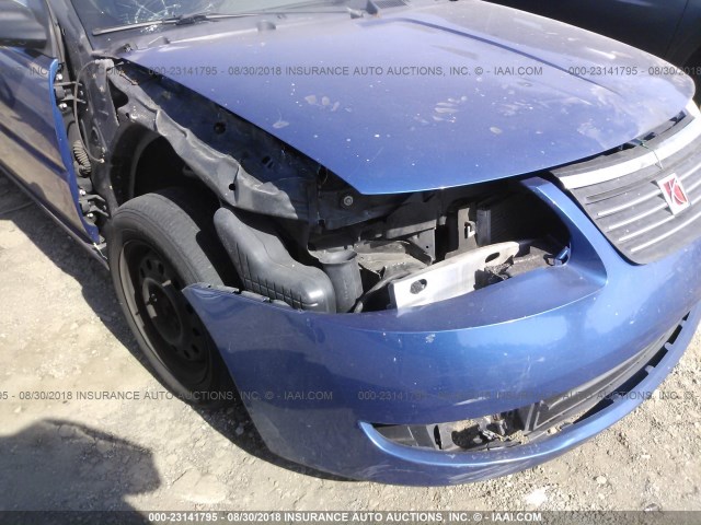 1G8AL58B16Z111203 - 2006 SATURN ION LEVEL 3 BLUE photo 6