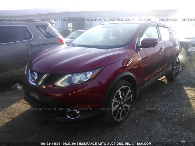 JN1BJ1CR1HW118415 - 2017 NISSAN ROGUE SPORT S/SV/SL RED photo 2