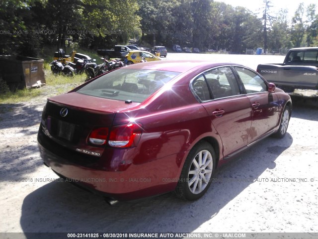 JTHCH96S360011536 - 2006 LEXUS GS GENERATION 200 300 RED photo 4