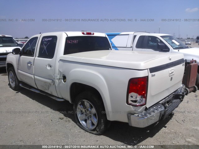 3GTP1VE07CG298788 - 2012 GMC SIERRA C1500 SLE WHITE photo 3