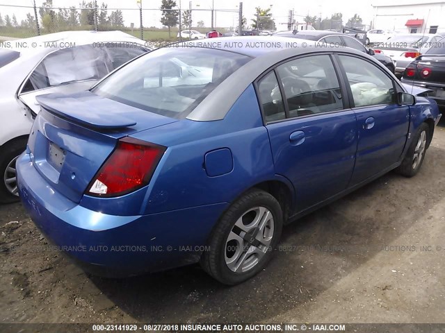 1G8AL52F03Z193724 - 2003 SATURN ION LEVEL 3 BLUE photo 4