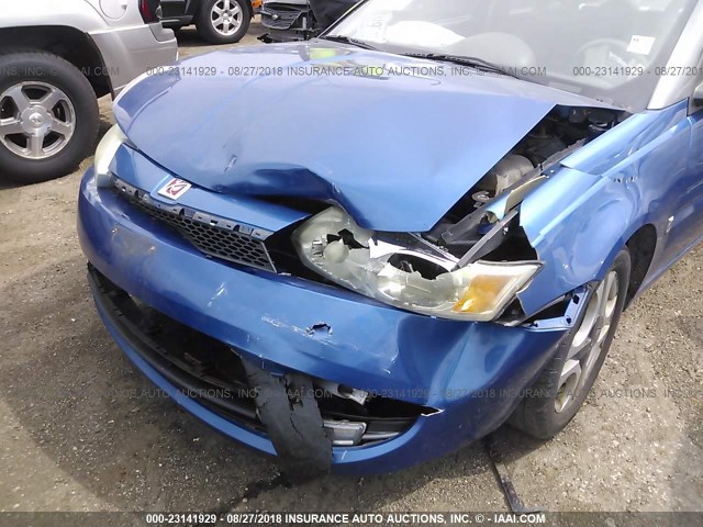 1G8AL52F03Z193724 - 2003 SATURN ION LEVEL 3 BLUE photo 6