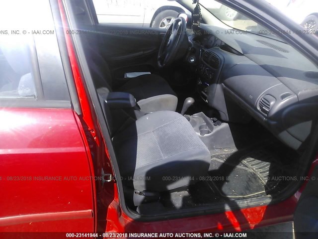 1B3ES46C11D271279 - 2001 DODGE NEON SE/ES RED photo 5