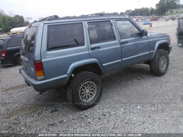 1J4FJ78S4VL556026 - 1997 JEEP CHEROKEE COUNTRY BLUE photo 4