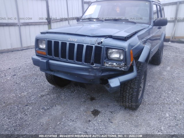 1J4FJ78S4VL556026 - 1997 JEEP CHEROKEE COUNTRY BLUE photo 6