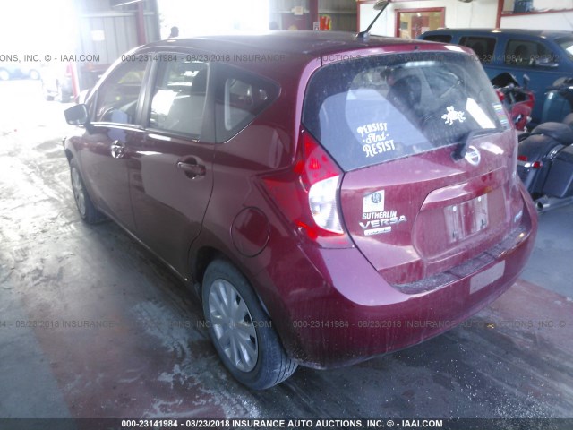 3N1CE2CP3FL404752 - 2015 NISSAN VERSA NOTE S/S PLUS/SV/SL/SR RED photo 3