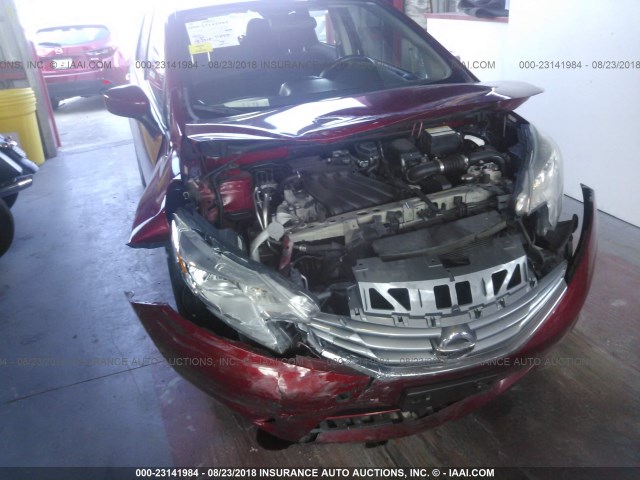 3N1CE2CP3FL404752 - 2015 NISSAN VERSA NOTE S/S PLUS/SV/SL/SR RED photo 6