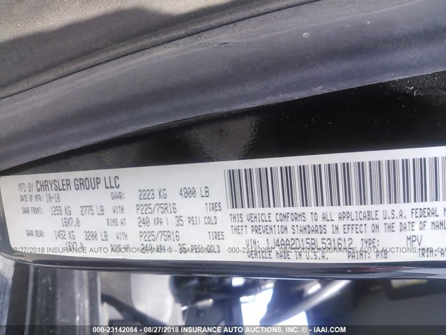 1J4AA2D15BL531612 - 2011 JEEP WRANGLER SPORT Qara foto 9