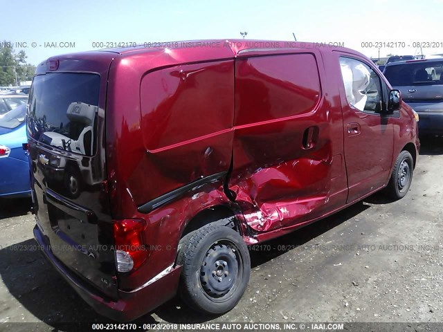 3N63M0YN4FK699374 - 2015 CHEVROLET CITY EXPRESS LS RED photo 4