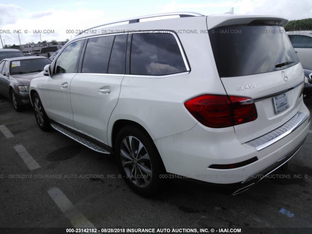 4JGDF6EE0FA527512 - 2015 MERCEDES-BENZ GL 450 4MATIC WHITE photo 3