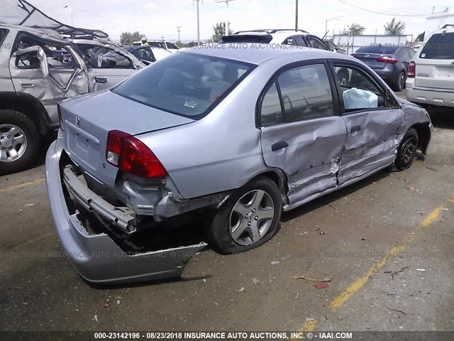 1HGES16374L017326 - 2004 HONDA CIVIC DX VP SILVER photo 4