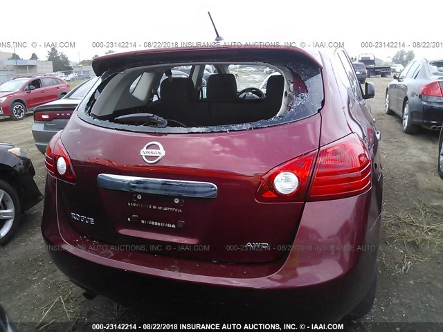 JN8AS5MV4BW294752 - 2011 NISSAN ROGUE S/SV/KROM RED photo 6