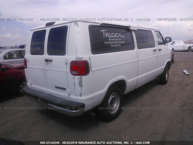 2B4JB25Y62K118982 - 2002 DODGE RAM WAGON B2500 WHITE photo 4