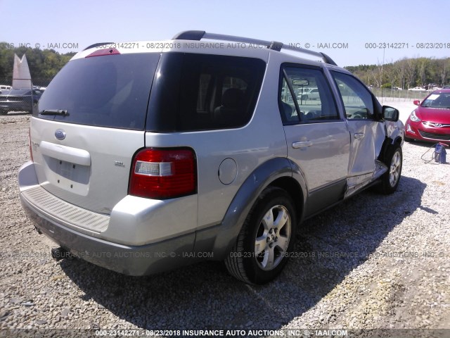 1FMZK02106GA34782 - 2006 FORD FREESTYLE SEL SILVER photo 4